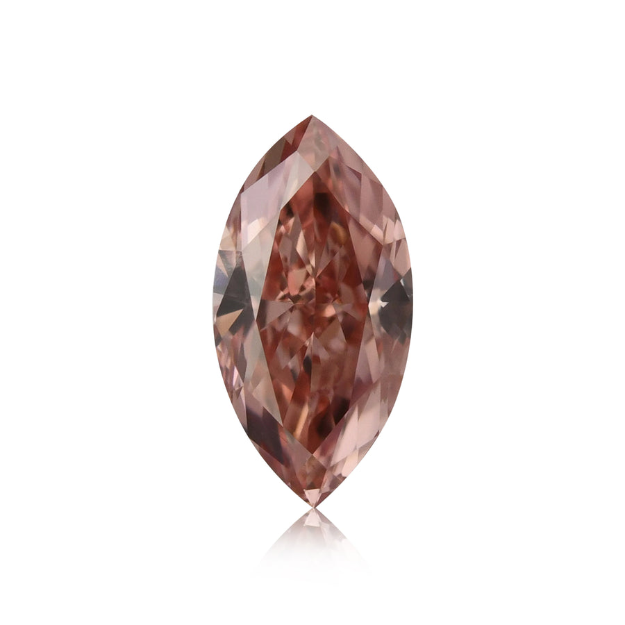0,30 Karat Fancy Intense Orangy Pink Marquise Diamant I1 GIA