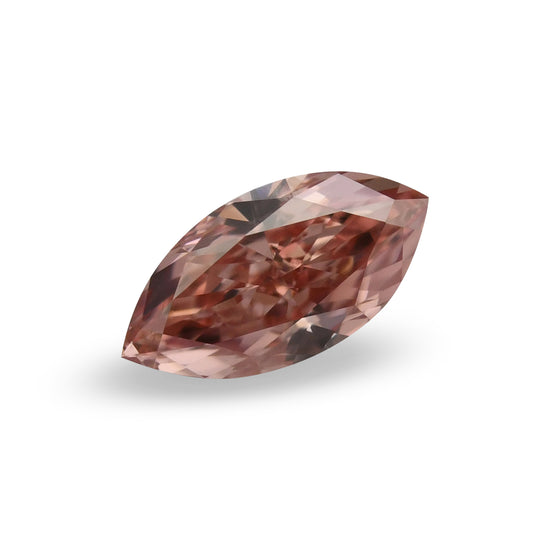 0.30 Carat Fancy Intense Orangy Pink Marquise Diamond I1 GIA