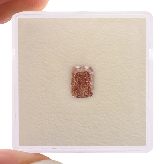 0.87 Carat Fancy Intense Pink Cushion Diamond VVS2 GIA