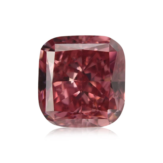 0,63 Karat Fancy Vivid Pink Cushion Diamant VS2 GIA