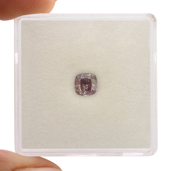 0.51 Carat Fancy Brownish Purple Pink Cushion Diamond SI1 GIA