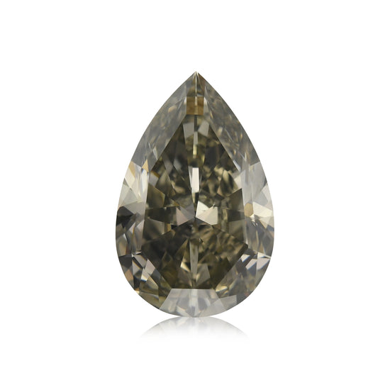 5,05 Karat Fancy Dark Gray Pear Diamond SI1 GIA