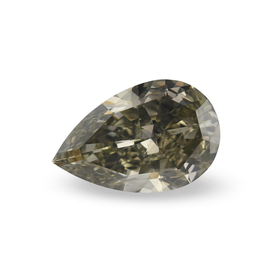 5.05 Carat Fancy Dark Gray Pear Diamond SI1 GIA