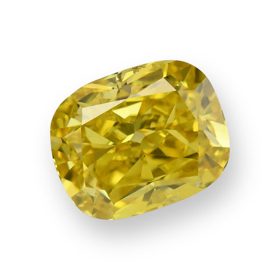 Diamante Giallo Fancy Vivid Taglio Cuscino da 1.02 Carati SI1 GIA