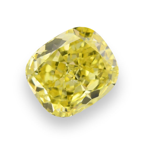 Diamante Cuscino Giallo Fantasia Intenso SI2 GIA da 1,02 Carati