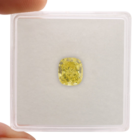 Diamante Cuscino Giallo Fantasia Intenso SI2 GIA da 1,02 Carati