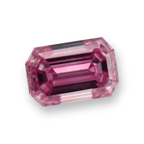 0.11 Carat Fancy Vivid Purplish Pink Emerald Diamond (SI1) GIA