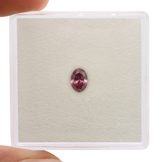 0.24 Carat Fancy Vivid Purplish Pink Oval Argyle Diamond SI1 GIA