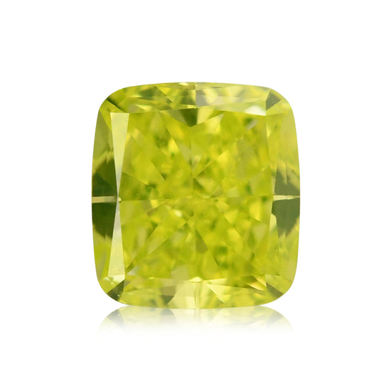 Diamante Cushion Giallo Verdastro Fancy Vivid da 0,36 carati VS2 GIA