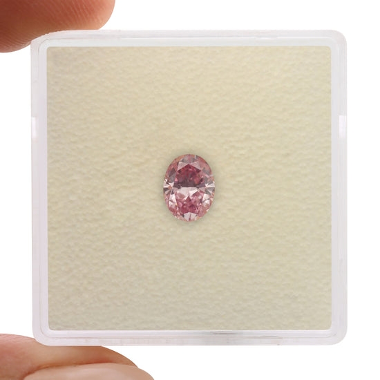 0.50 Carat Fancy Intense Purplish Pink Oval Argyle Diamond SI1 GIA