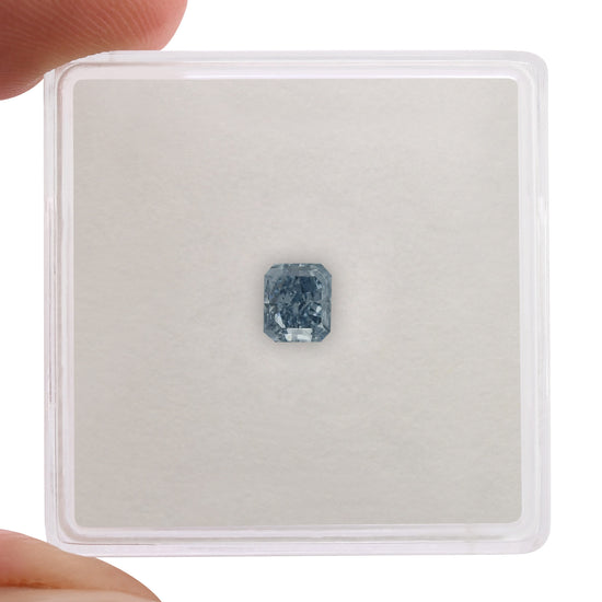 0.38 Carat Fancy Intense Blue Radiant Diamond VS1 GIA