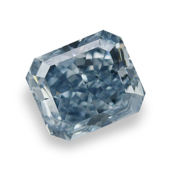 0.38 Carat Fancy Intense Blue Radiant Diamond VS1 GIA