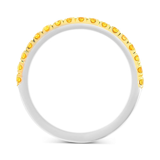 Canary Fancy Vivid Yellow Diamond Half Eternity Wedding Band