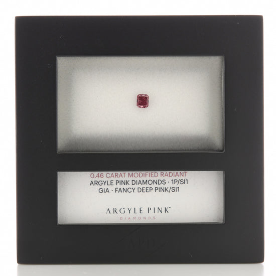 0.46 Carat Fancy Deep Pink Radiant Argyle Diamond SI1 GIA