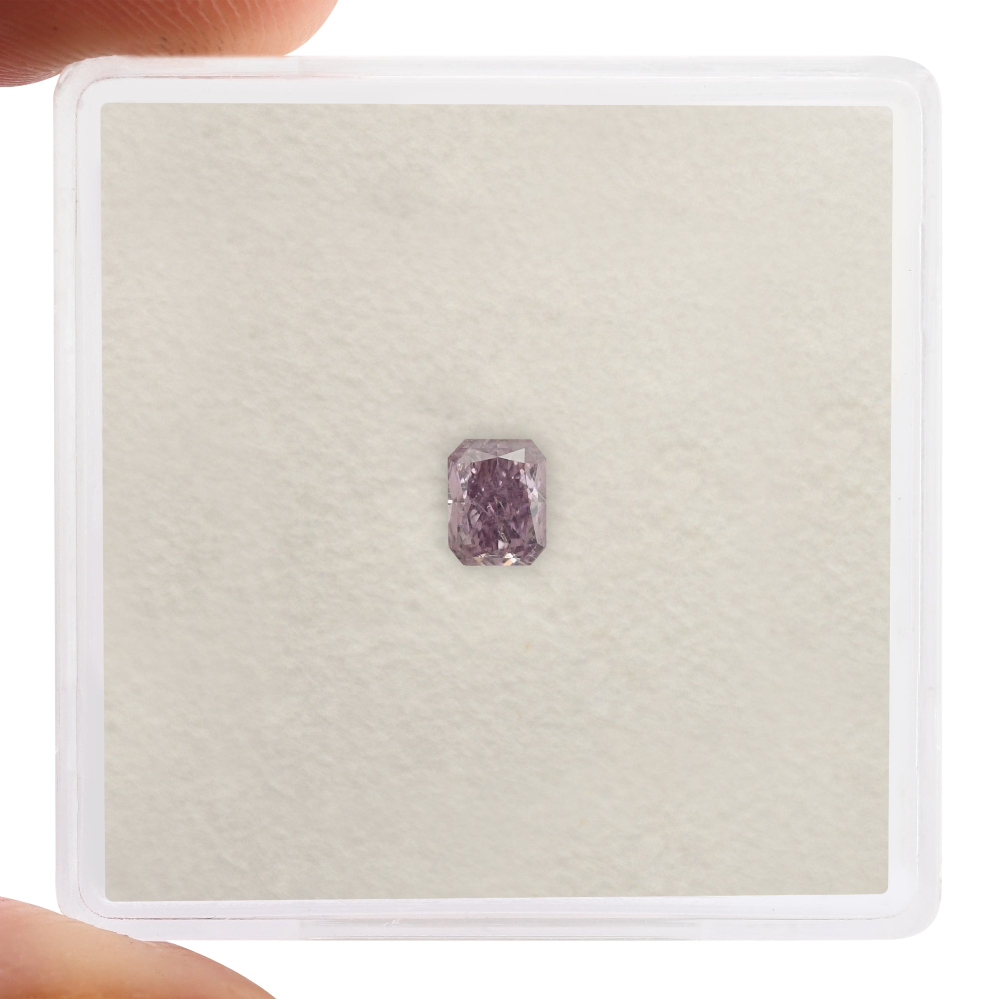 0.25 Carat Fancy Intense Pink Purple Radiant Diamond I1 GIA 0.25 Carat Fancy Intense Pink Purple Radiant Diamond I1 GIA