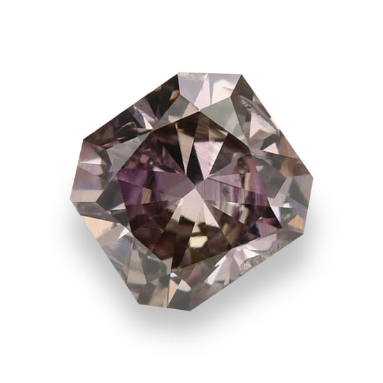 0.53 Carat Fancy Dark Brown Purple Radiant Diamond (I1) GIA