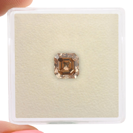 1.19 Carat Fancy Brown Pink Asscher Diamond SI2 GIA