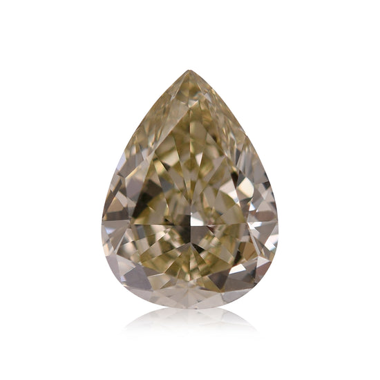 1.23 carati Fancy Brownish Greenish Yellow Diamante a Pera VS1 GIA