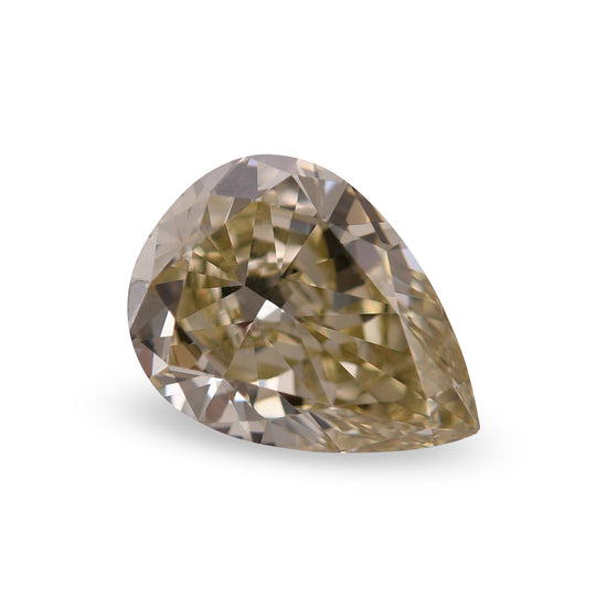 1.23 carati Fancy Brownish Greenish Yellow Diamante a Pera VS1 GIA
