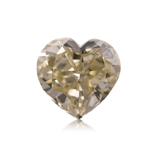 Diamante a cuore Fancy Brownish Greenish Yellow di 2.52 carati SI1 GIA
