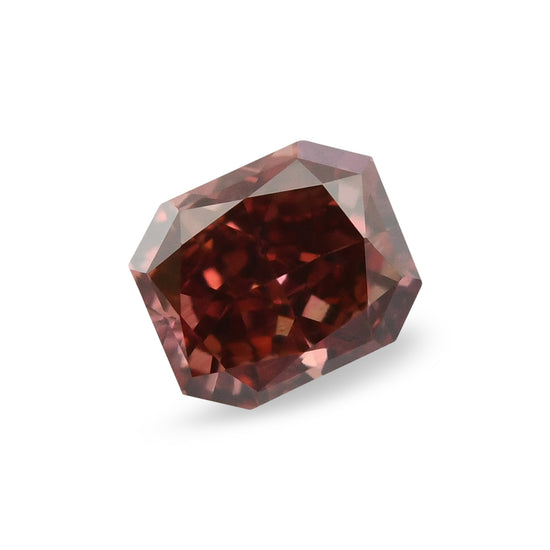 0.16 Carat Fancy Deep Pink Radiant Diamond SI2 GIA