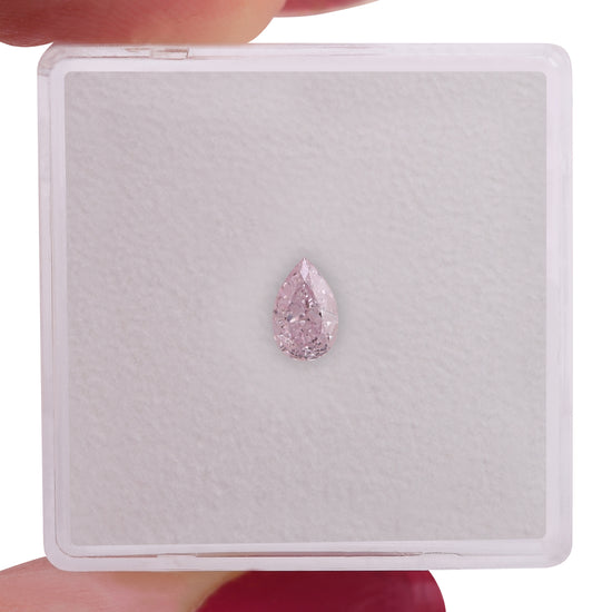 0.32 Carat Fancy Purple Pink Pear Diamond VS2 GIA