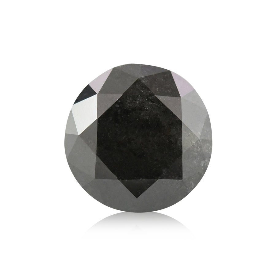 0.62 Carat Fancy Black Round Brilliant Diamond  GIA