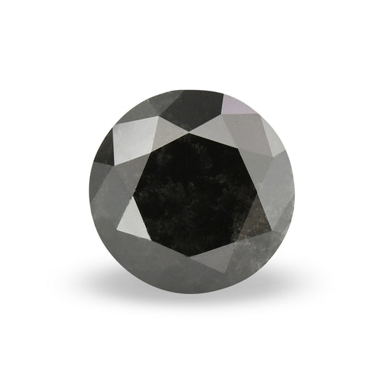 0.68 Carat Fancy Black Round Brilliant Diamond  GIA