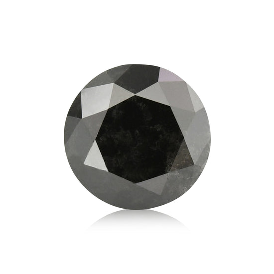 0.68 Karat Fancy Black runder Brillant Diamant GIA