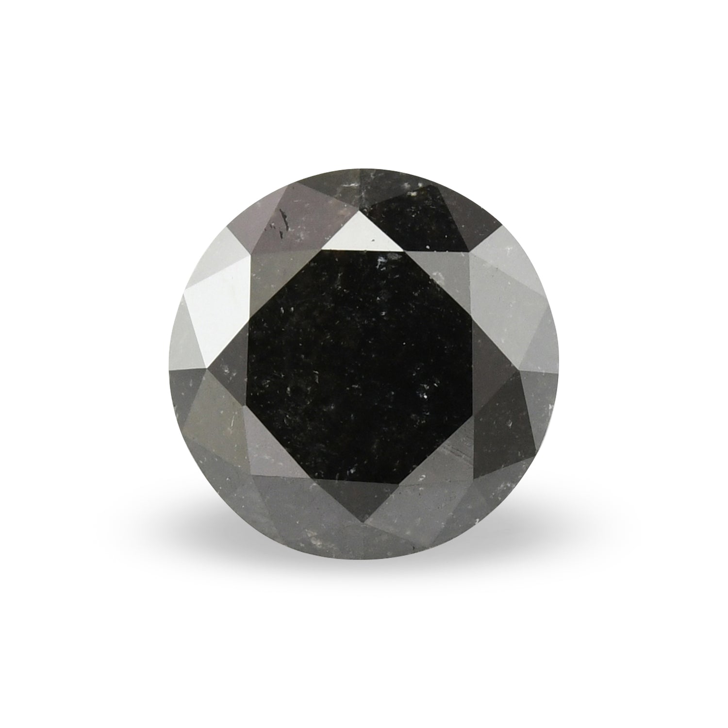 0.75 Carat Fancy Black Round Diamond GIA