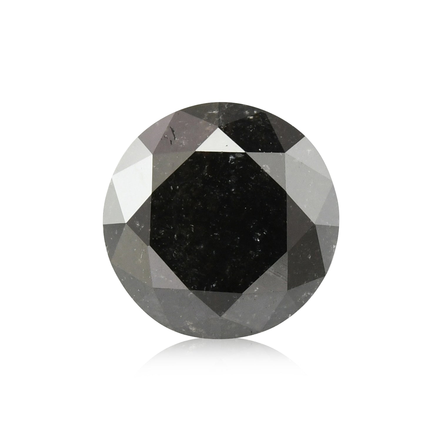 0.75 Carat Fancy Black Round Diamond GIA
