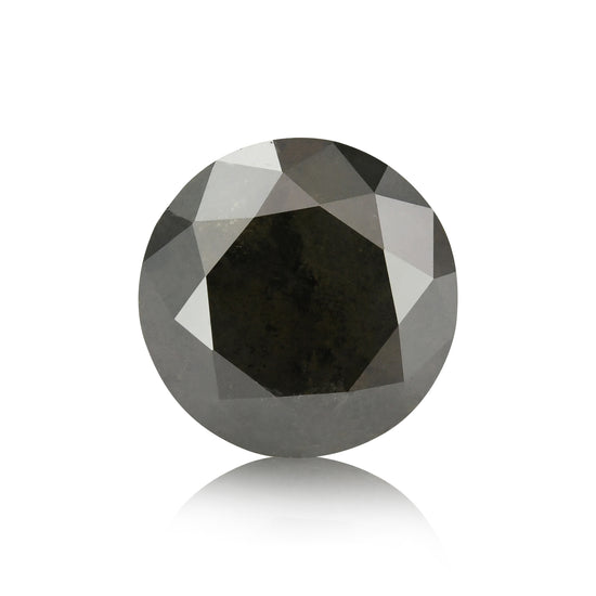 1,27 Karat natürlicher schwarzer Runddiamant GIA