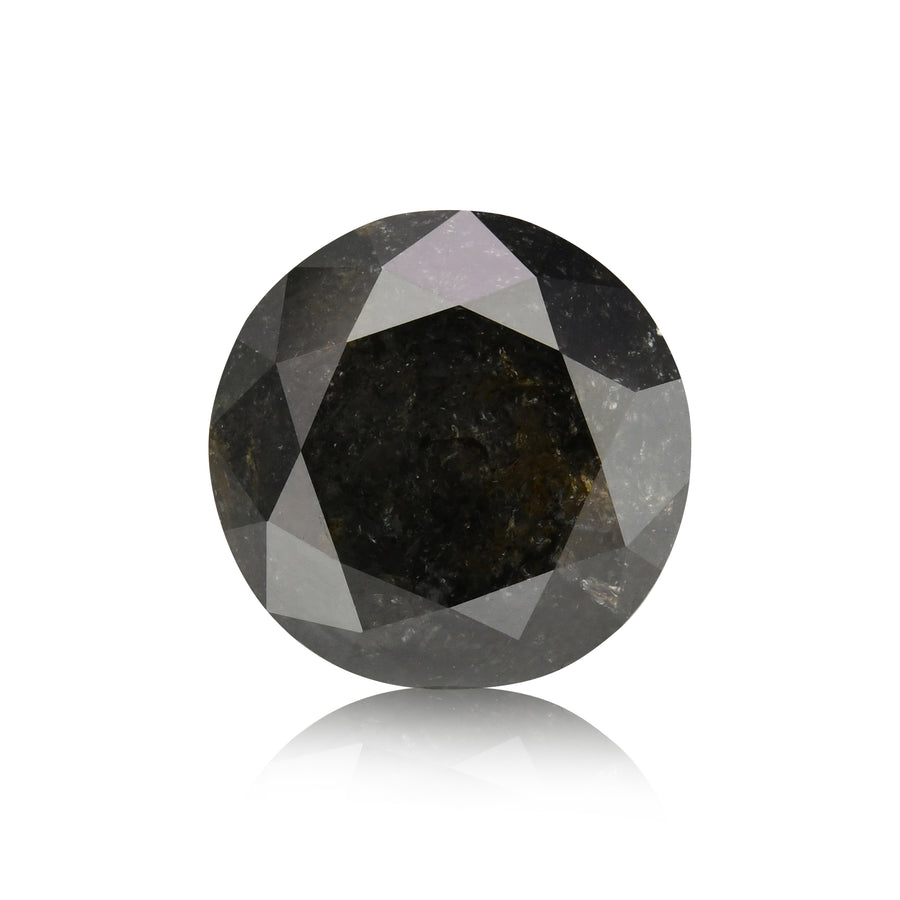 1,33 Karat natürlicher, schwarzer runder Diamant GIA
