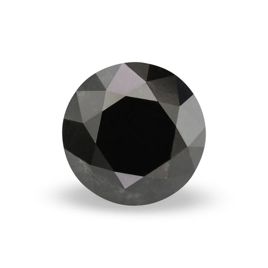 1.41 Carat Fancy Black Round Brilliant Diamond  GIA