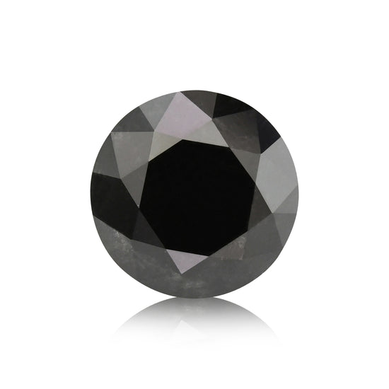 1,41 Karat Fancy Black runder Brillant Diamant GIA