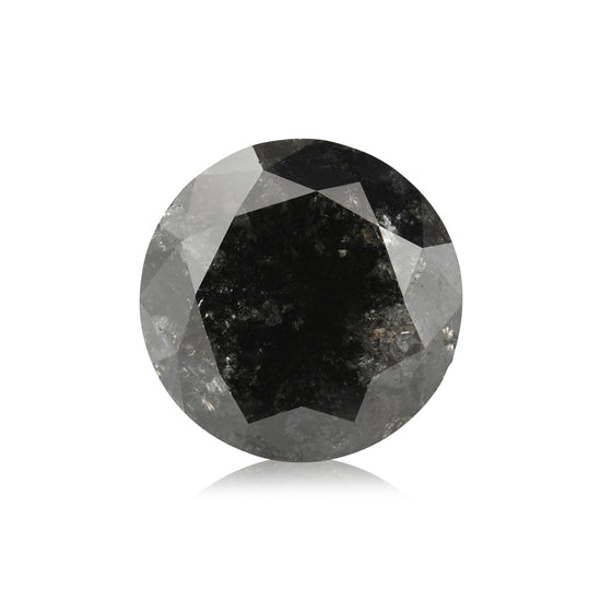 1,43 Karat natürlicher, schwarzer runder Diamant GIA
