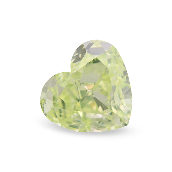 1.00 Carat Fancy Yellow Green HEART Diamond VS1 GIA