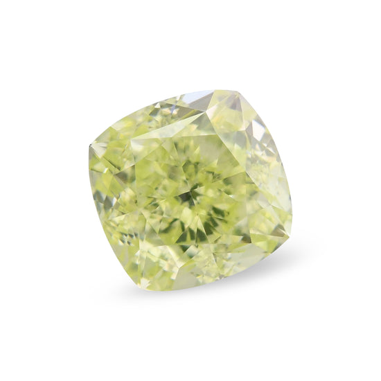 0.77 Carat Fancy Green Yellow Cushion Diamond SI1 GIA