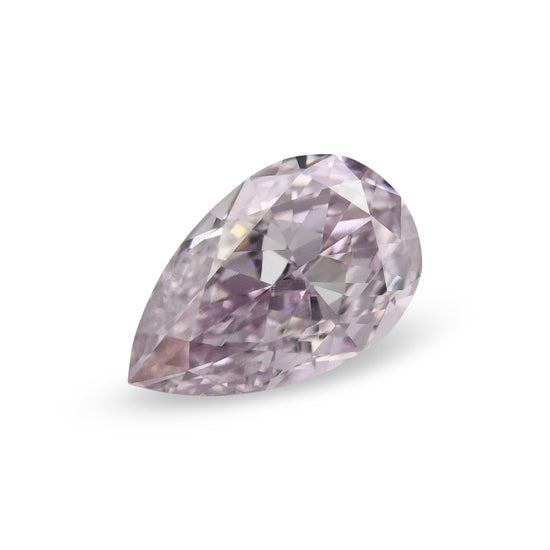 0.42 Carat Fancy Pink Purple Pear Diamond VS2 GIA