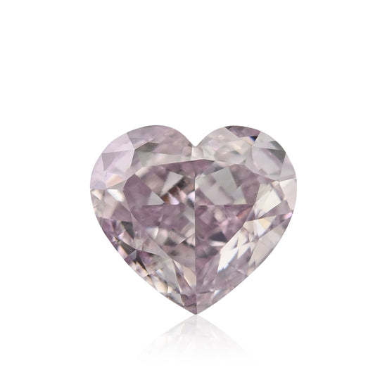 Diamante a cuore porpora rosato fantasia di 0,51 carati SI1 GIA
