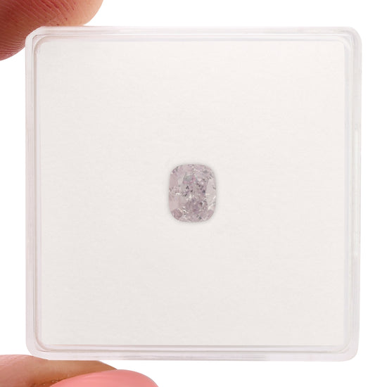 0.50 Carat Fancy Light Pinkish Purple Cushion Diamond VS2 GIA