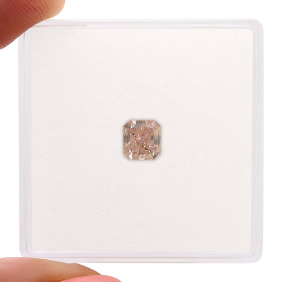 0.50 Carat Fancy Pink Radiant Diamond VS2 GIA