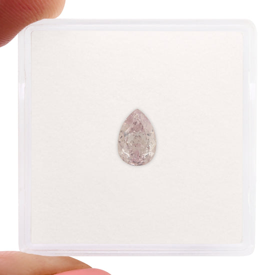 0.70 Carat Fancy Light Purplish Pink Pear Diamond SI2 GIA