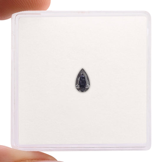 0.20 Carat Fancy Gray Violet Pear Diamond I1 GIA