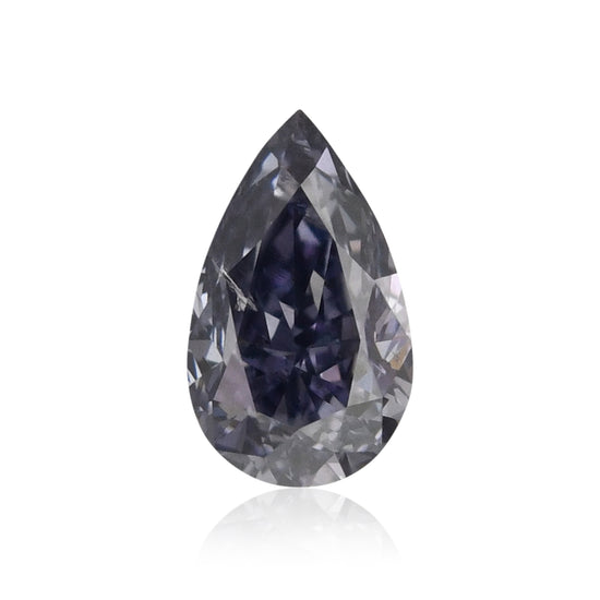0.20 Carat Fancy Gray Violet Pear Diamond I1 GIA