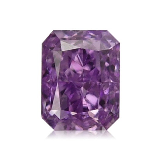 0.07 Carat Fancy Vivid Purple Radiant Diamond (VS2) GIA