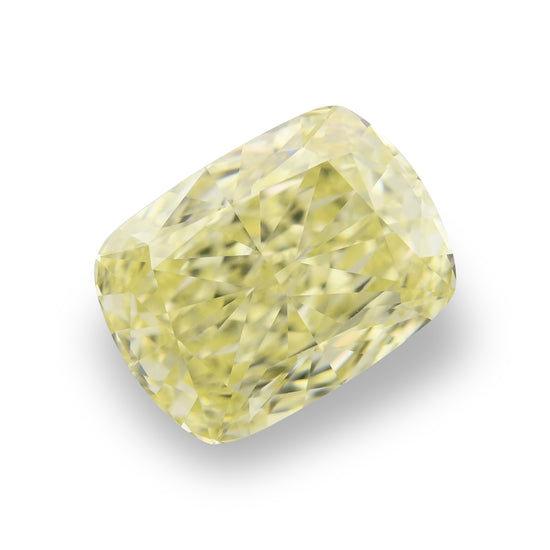 2.03 Carat Fancy Light Yellow Cushion Diamond VVS1 GIA