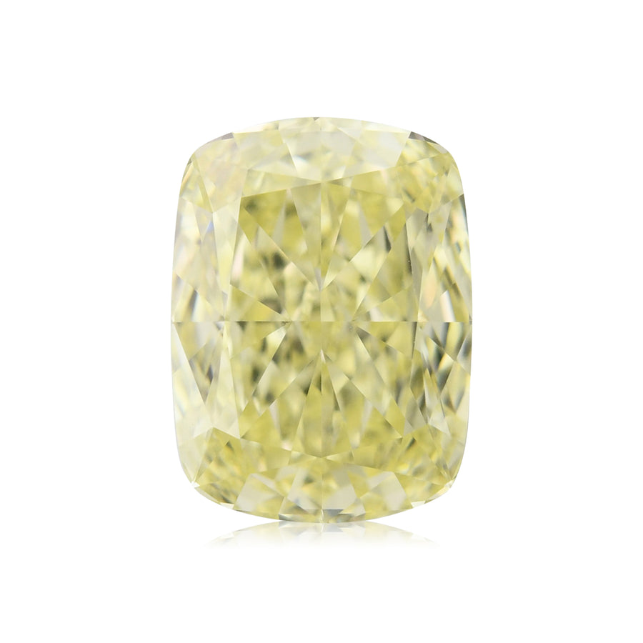 2.03 Carat Fancy Light Yellow Cushion Diamond VVS1 GIA