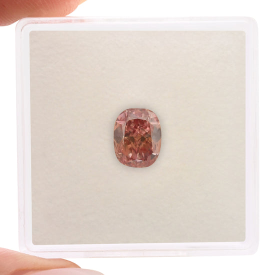 1.12 Carat Fancy Intense Pink Cushion Diamond VS2 GIA