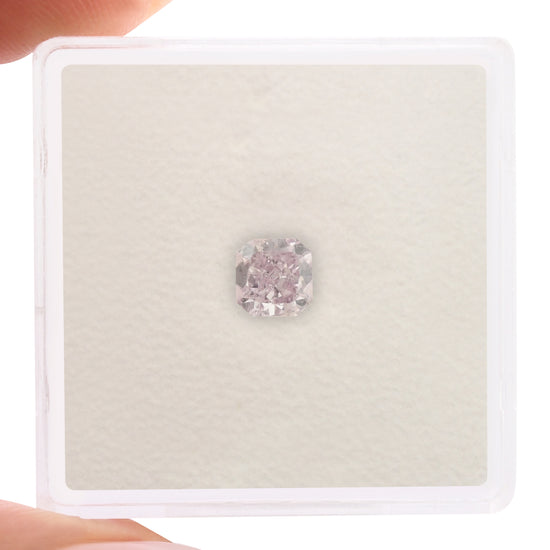 0.50 Carat Fancy Purple Pink Radiant Diamond SI1 GIA